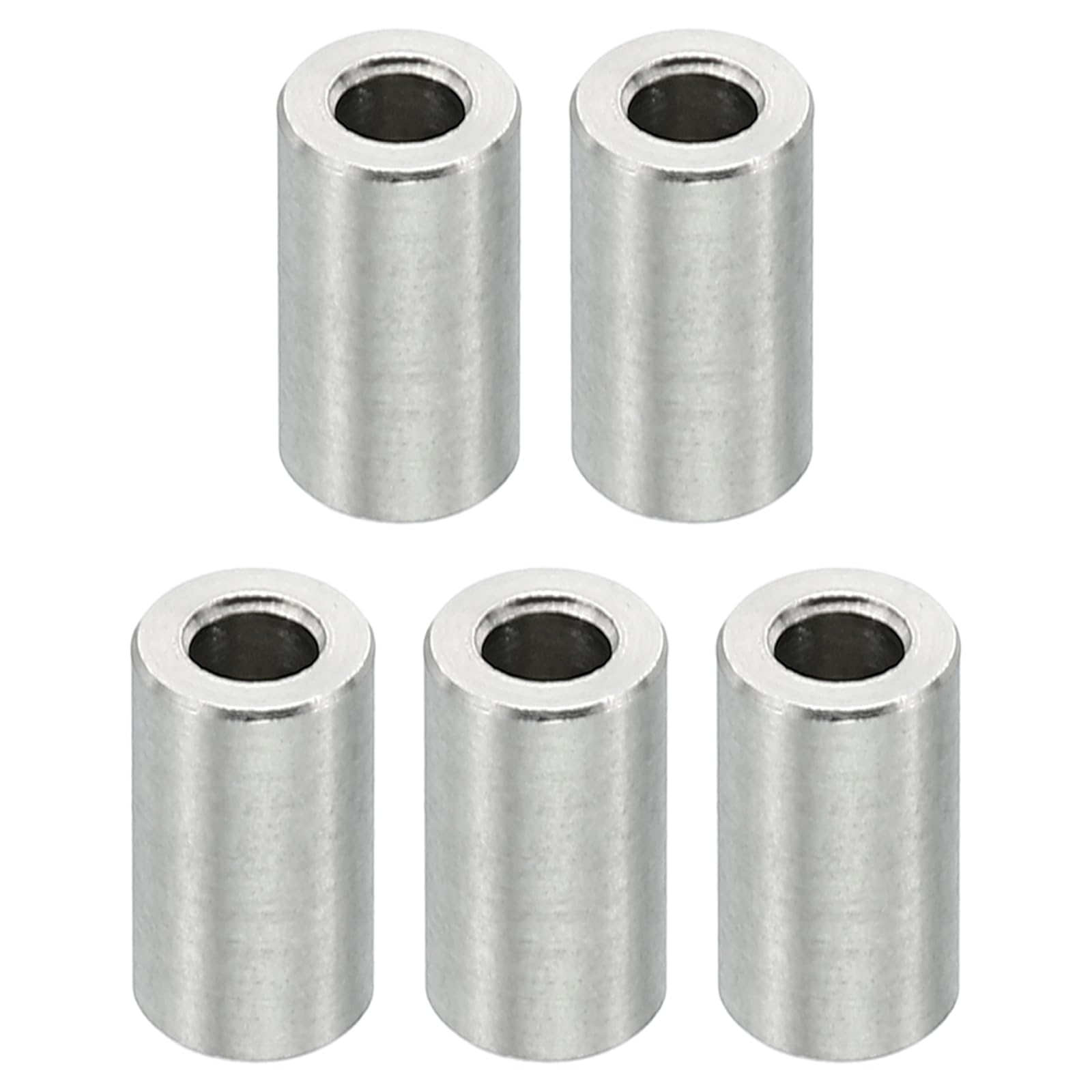 PATIKIL M3 Stainless Steel Spacers, 5 Pcs Metal Spacer Stainless Steel 3.1mm ID x 6mm OD X10mm L Stainless Steel Spacers Screw Standoff Round for 1/8 Inch or M3 Screw Bolts