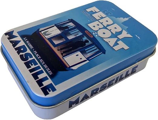 Caja de metal con bisagra, para pastilla de jabón, con “Marseille”: Amazon.es: Hogar