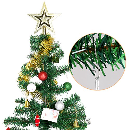 Naler Ornament Hooks Stainless Steel S-Shaped Hangers for Christmas Decorations 120 Pack - Thumbnail 5