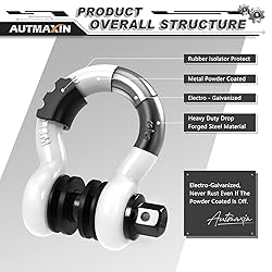 AUTMAXIN D Ring Shackles 3/4" Shackle