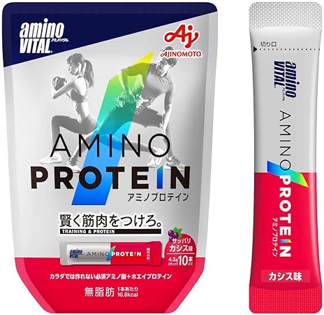 Amazon アミノバイタル アミノプロテイン カシス味 10本入パウチ アミノバイタル L ロイシン