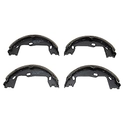 TRQ Rear Parking Brake Shoe Set Compatible with