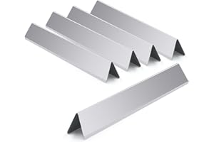 RuiTEERS 7620 17.5" Grill Flavorizer Bars for Weber Genesis 300 Series, E-310 E-320 E-330 Grills with Front Control(2011-2016), Grill Replacement Parts Burner Cover, Stainless Steel, 5 Pack