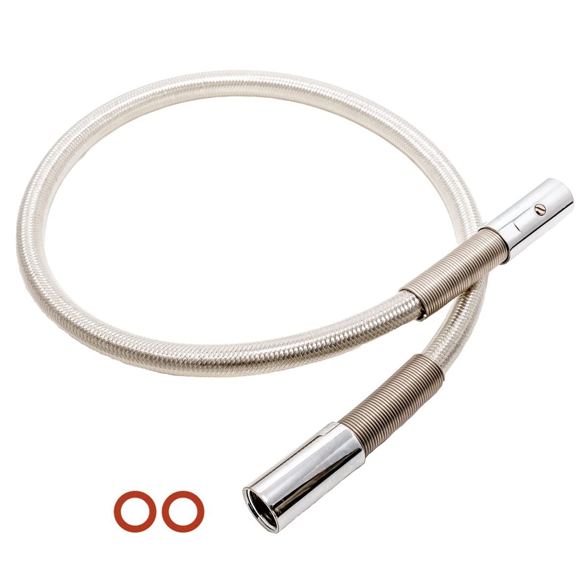 GOLDMAN SERVICE | Flexible Metal Reinforced Hose for Industrial Hospitality Faucets, Universal Replacement for Restaurant Kitchen Sinks, 1/2" Thread Length 100cm