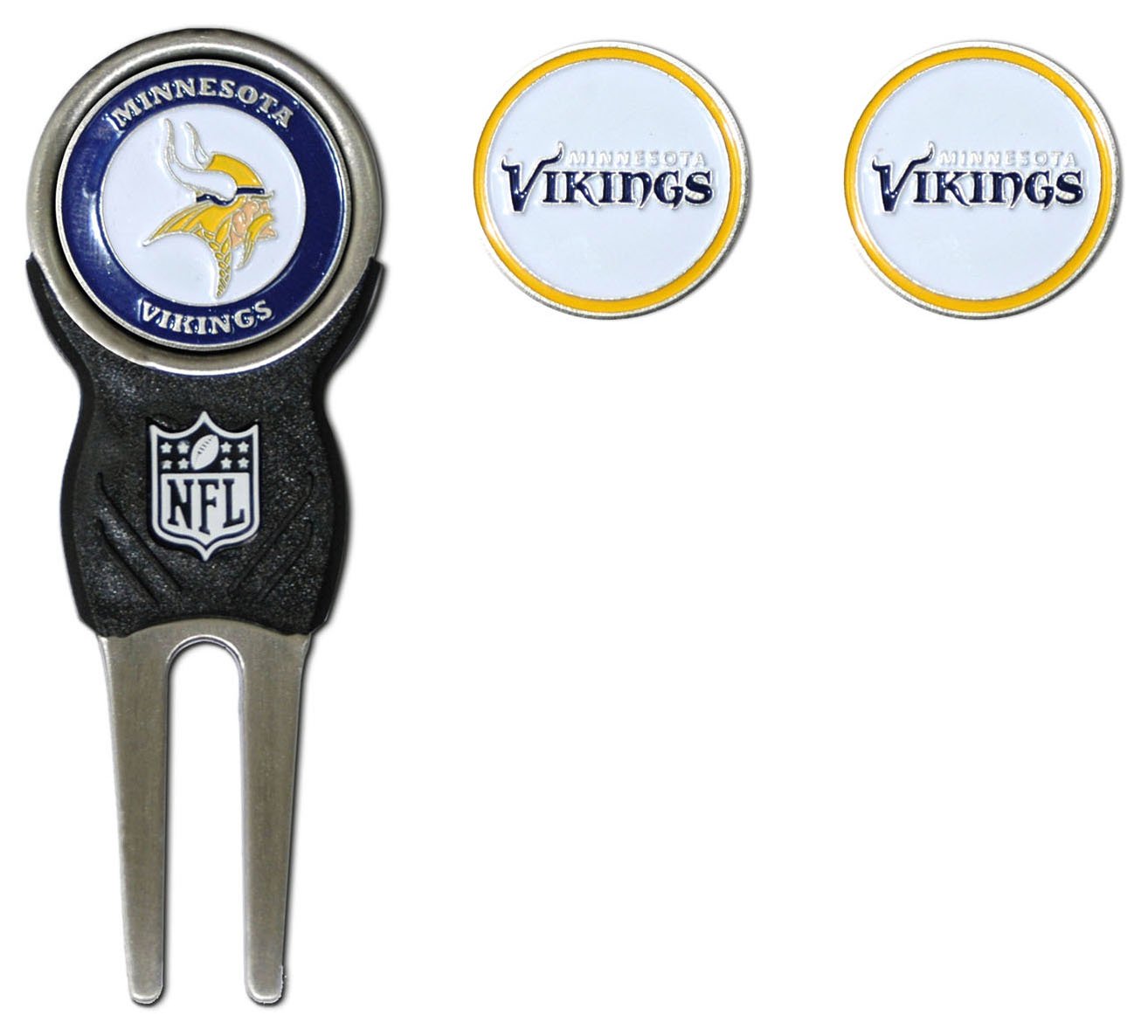 Team Golf NCAA Divot Tool with 3 Golf Ball Markers Pack Markers are Removable Magnetic Double Sided Enamel