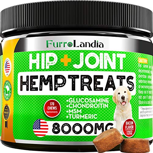FurroLandia Hemp Hip & Joint Supplement for Dogs 170 Soft Chews