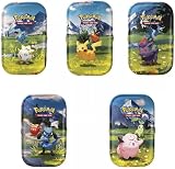 Pokémon Mini Tin Bundle 50 Cards 1 Random Ultra Rare & Game Coin view 1