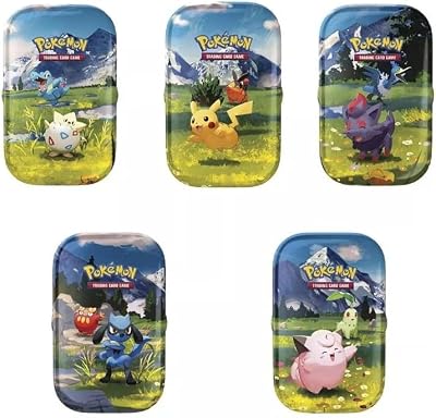Pokémon Mini Tin Bundle 50 Cards 1 Random Ultra Rare & Game Coin