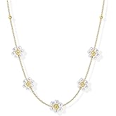 Elegance 11 designs Flower Daisy Choker for Women Waterproof Stainless Steel Fashion Gift