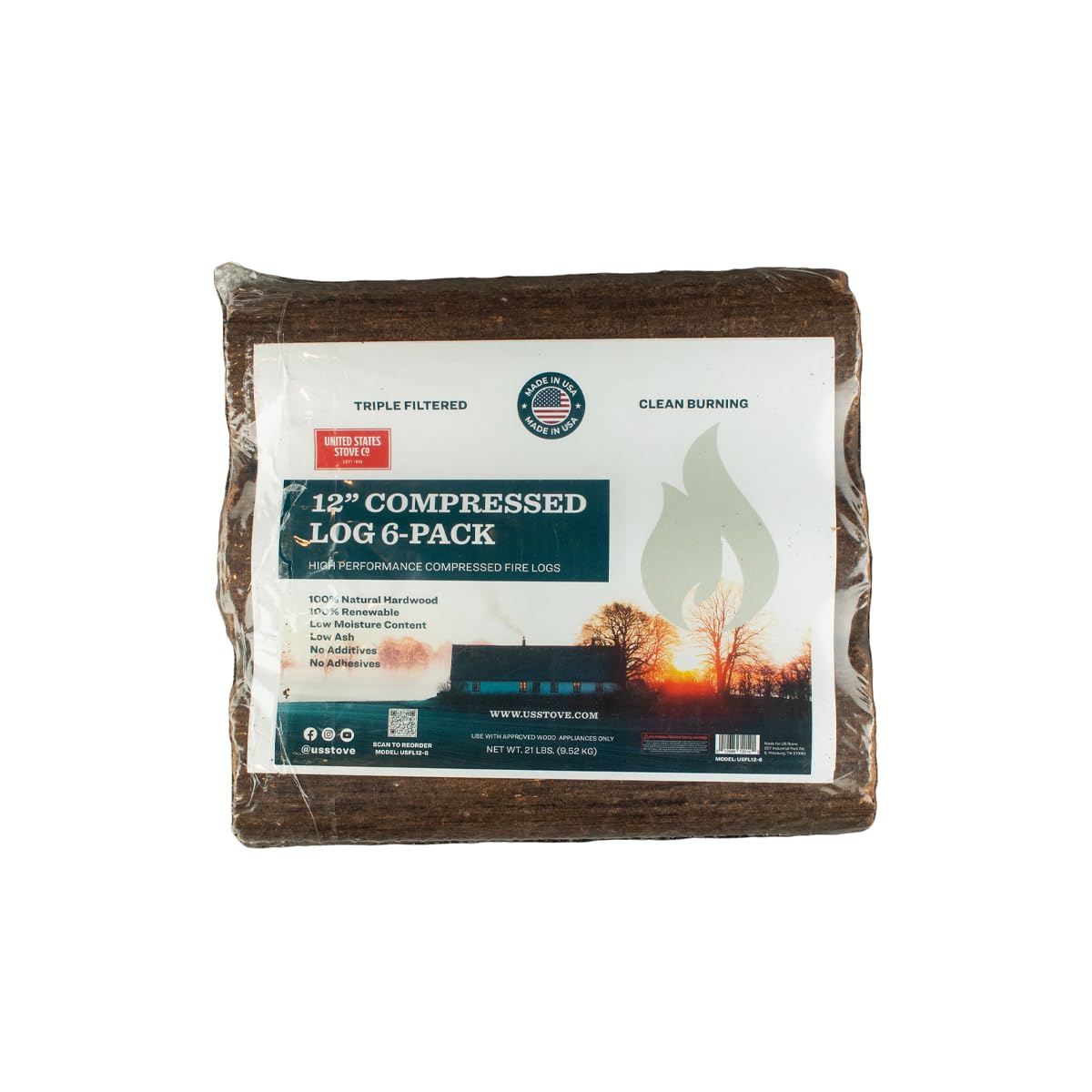 Photo 1 of 12" Compressed Log - 6 Pack