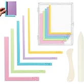 5pcs Paper Crafting Alignment Guides with Case, Precision Layering &amp; Matting Spacers for Card Making, Scrapbooking &amp; Stamping Supplies, Color-Coded Tools with Size Tabs, 3/16" to 1/2" Increments