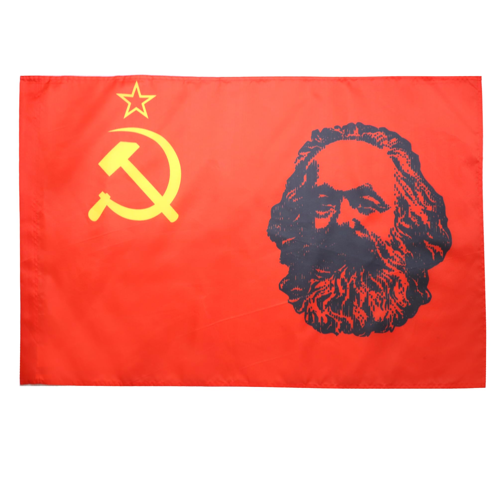 AZ FLAG - USSR with Marx Flag - 3x5 Ft - Marxism Banner with Sleeve - 100% Polyester - Fade Resistant - Vivid Colors - 3' x 5' Feet - 150x90 Cm