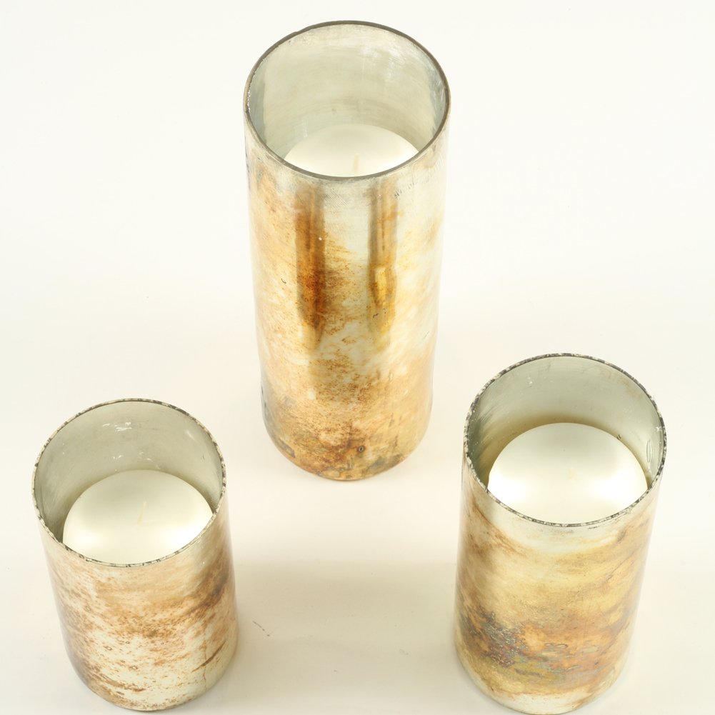 Burnt Gold Koyal Wholesale Couture Floating Candle Cylinder Vase