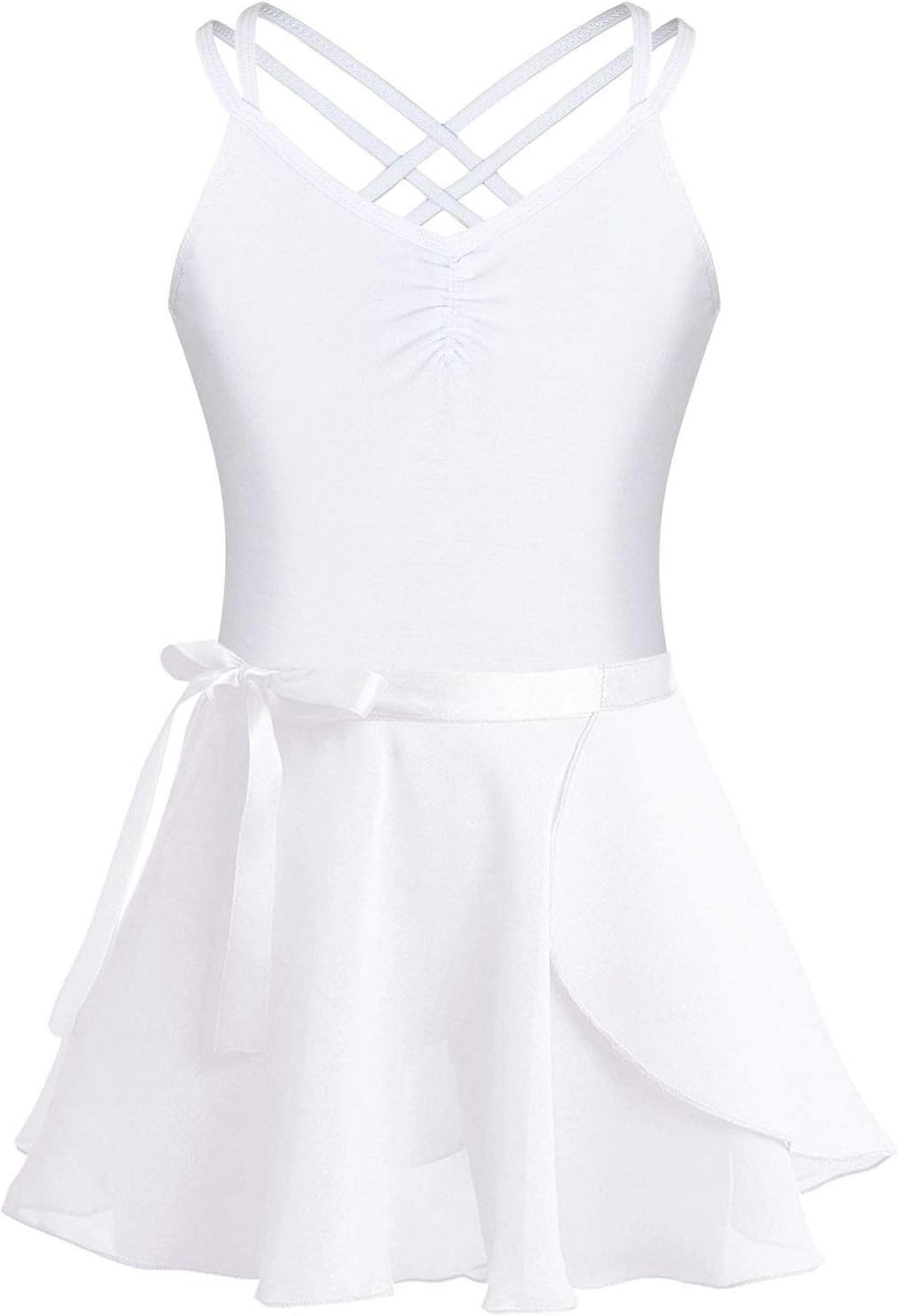FONLAM Girl Ballet Leotard Dress Sleeveless Kid Girl Ballet Skirt Dance Gymnastics Two-Piece Outfits