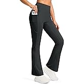G Gradual Fleece Lined Leggings for Women No Front Seam High Waist Thermal Flare Pants with Pockets for Winter, Hiking, Yoga