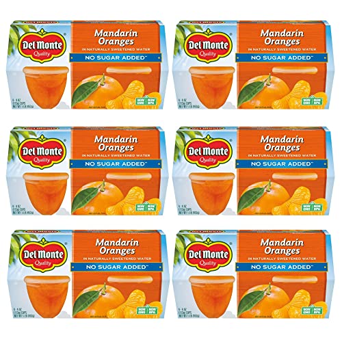 Del Monte Mandarin Oranges FRUIT CUP Snacks in Naturally Sweetened