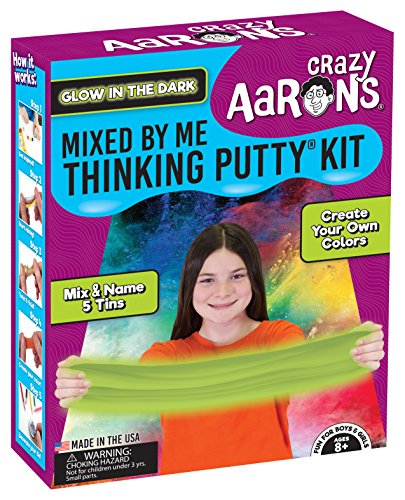 Crazy Aaron's Thinking Putty, Mixed by Me Thinking Putty Kit, Glow in the Dark