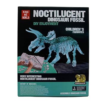 EZ Life 3D Noctilucent Dinosaur Fossil Excavation Toy Kit - Brachiosaurus Skeleton - Glow in Dark - Fun with Education - Science Kit - Dino Excavation Kit for Kids - Birthday Gift Toys - Return Toys