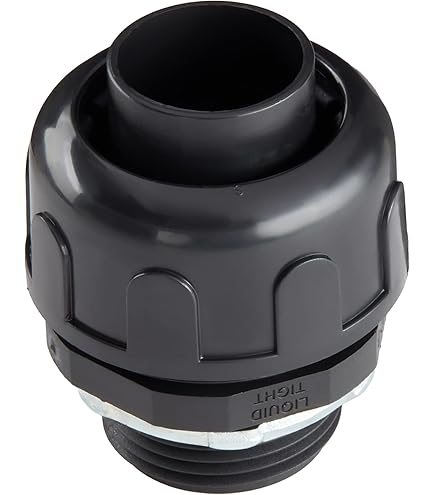 Heyco 8402 HFC 1/2 Black HI Flex Straight Connector & NUT (Package