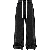 Colorful world Mens Sweatpants Acid Washed Elastic Waist Drawstring Sweat Pants Cotton Baggy Streetwear Pant with Pockets