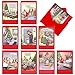 NobleWorks Variety Pack of 10 Christmas Greeting Cards with Envelopes, Adult Cartoon, Humor Holiday Assortment for Men and Women - Traces of Nuts A1250