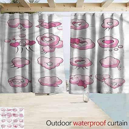 Amazon Com Marymunger Rod Pocket Curtains Girls Heart Shape