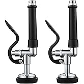[2-Pack] HWM Pre Rinse Sprayer Commercial Sink Sprayer Head, 1.42GPM Spray Valve Dish Sprayers Nozzle with Handle Grip Assembly, Commercial Faucet Parts for Kitchen Sink