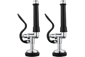 [2-Pack] HWM Pre Rinse Sprayer Commercial Sink Sprayer Head, 1.42GPM Spray Valve Dish Sprayers Nozzle with Handle Grip Assembly, Commercial Faucet Parts for Kitchen Sink