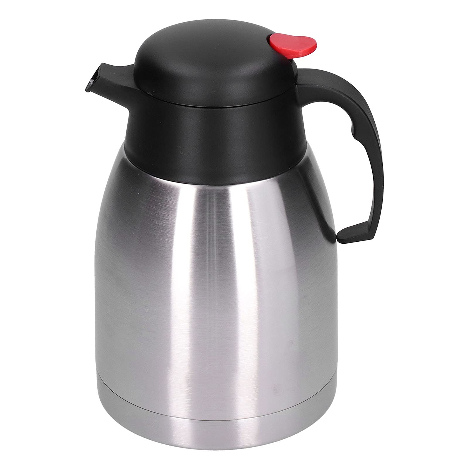 Stainless Steel Thermal Coffee Carafe, 1.5L Push‑Type Switch Double Walled Vacuum Thermos, Multipurpose Water Bottle for Boiling Water/Tea/Coffee