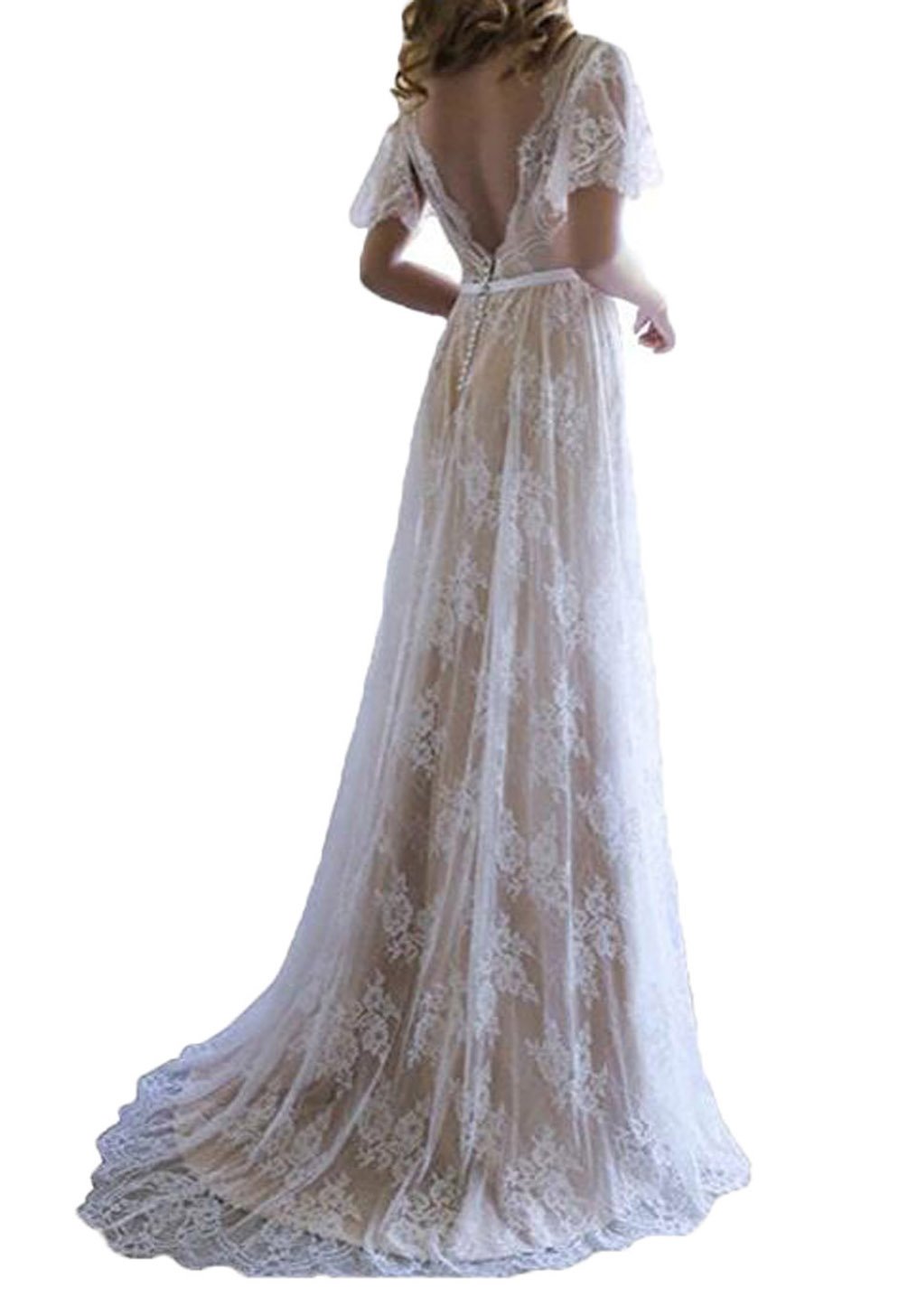 womens beach wedding dresses