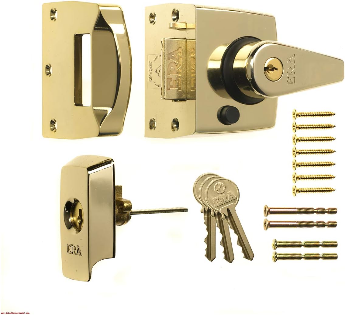 Era 1930 High Security Night Latch 60mm Polished Brass Amazon.co.uk