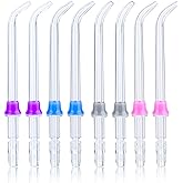 8 Pieces Flosser Replacement Tips for Waterpik Water Flosser, High-Pressure Water Flosser Tip Replacement, Compatible with Wa