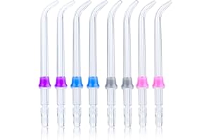 8 Pieces Flosser Replacement Tips for Waterpik Water Flosser, High-Pressure Water Flosser Tip Replacement, Compatible with Wa