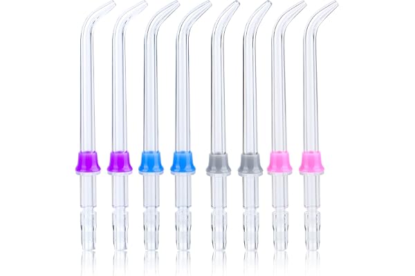 8 Pieces Flosser Replacement Tips for Waterpik Water Flosser, High-Pressure Water Flosser Tip Replacement, Compatible with Wa