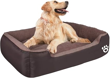 Hegcoiie Dog Bed Large Washable Pet Bed Sofa Soft Coral Fleece Dog Basket Cats Bed Thickened Enough With Waterproof Oxford Cloth Amazon Co Uk Pet Supplies