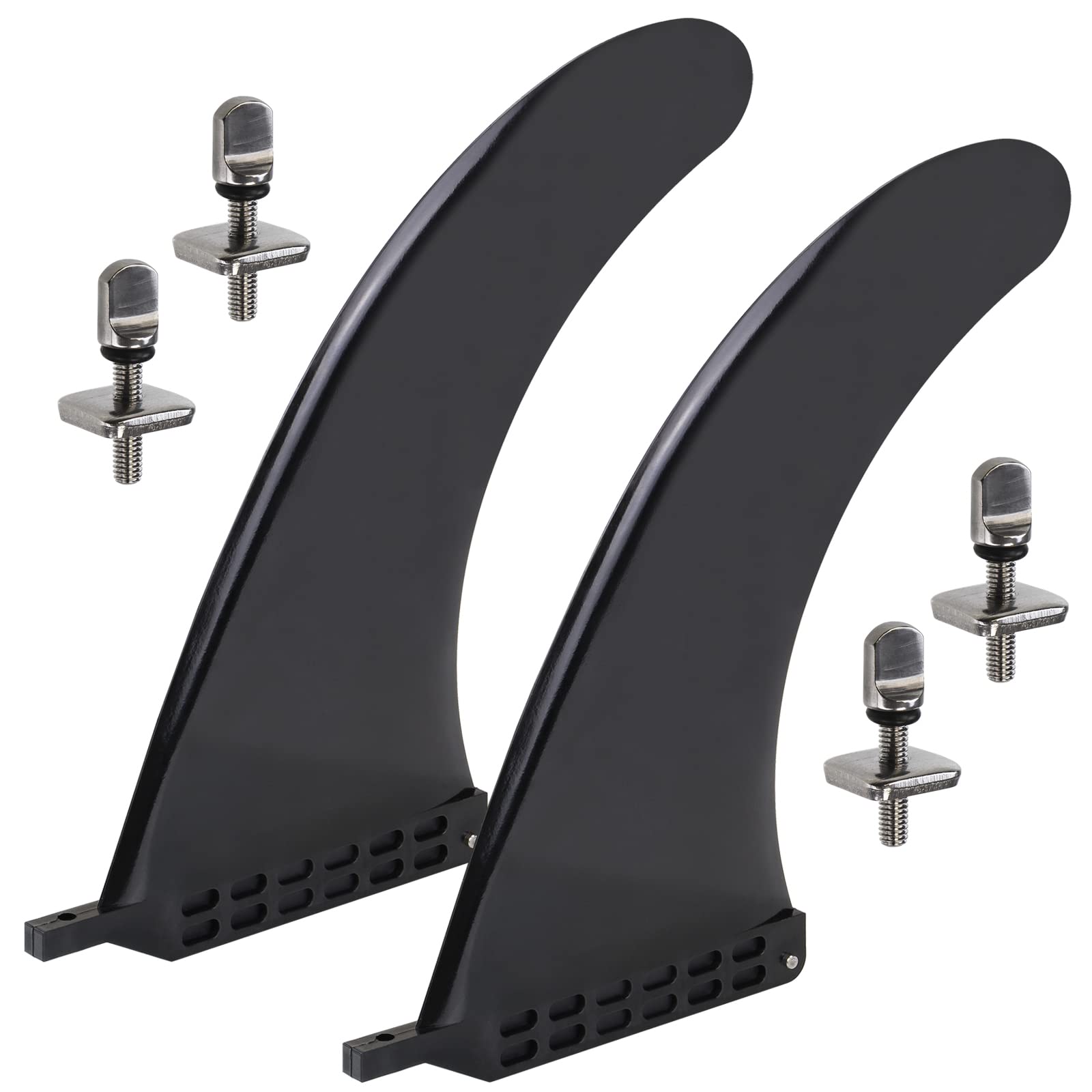 ALPIDEX Fin SUP/Surf Universal 9 Inch Surfboard Fins Replacement Accessories Stand Up Paddle Board Longboard Surfboard Central Fin Mid Fin Long Paddling Board Mid Fin, Model:2 Stück Surfbrett Finne