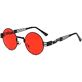 Dollger Steampunk Round Sunglasses Metal Frame Circle Shades