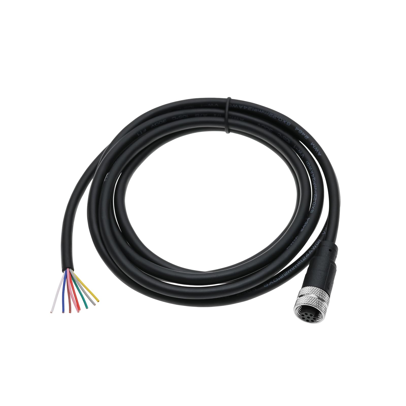 YINETTECH 8 Pin M12 Sensor Connector Straight Aviation Cable Female to Female Aviation Socket Waterproof Electrical Cable for Industrial Automation Control