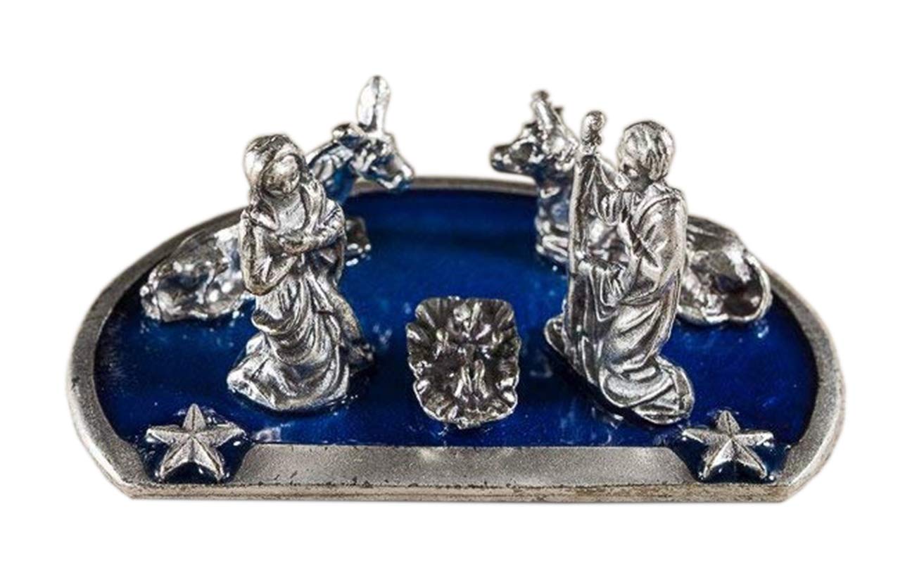 Eurofusioni Silver Plated Nativity scene with ox and the mule