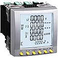 Centopto Intelligent Power Meter Multi-Function Digital 3 Phase 3/4-Wire Programmable Energy Meter Electric Active Energy Meter High Precision Digital Ammeter Watt Meter with RS485&LCD Display