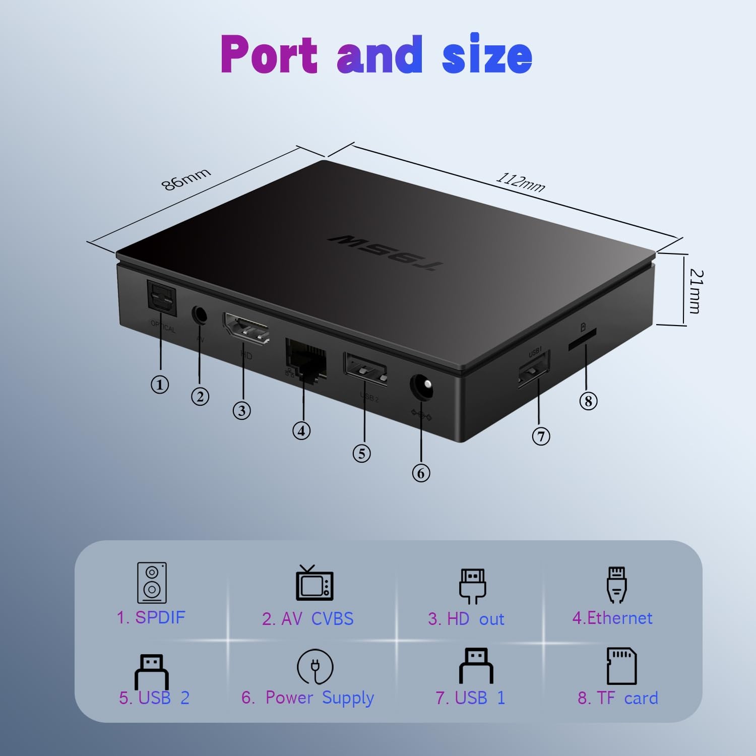 Android Box Intelligent Controller T95W 11.0 4GB 32GB TV Box Support 4K Dual-WiFi 2.4G/5.0G Android TV Box S905W2 Chipset with HDR10 BT4.0 USB 2.0/3.0 3D Ethernet Smart Box