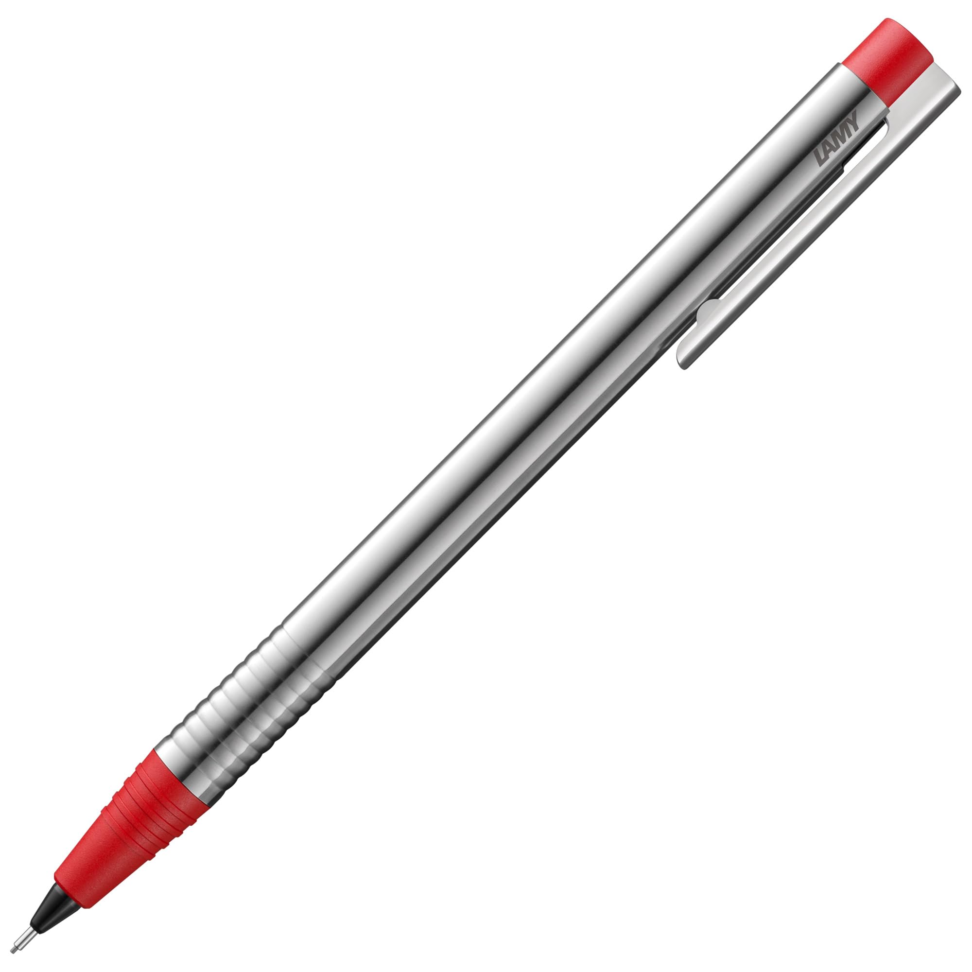 LAMY logo matt red - timeless Mechanical Pencil with high functionality & case made of robust stainless steel - including LAMY M 40 fine-line refill 0.7 mm