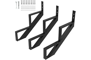 Toriexon 3 Pack Steel Stair Step Riser, 2-Step Metal Stair Stringer Heavy Duty, Steel Stair Stringer for 20" Height Deck and Outdoor Steps