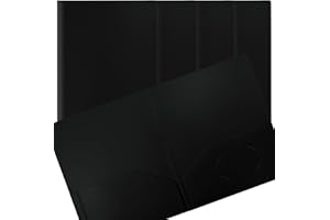 Better Office Products Heavyweight Plastic 2 Pocket Portfolio Folder, Letter Size Poly Folders 24 Pack (Black)