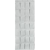 GOMAJI 28 Large Pockets Over the Door Shoe Organizer with 4 Hooks for Different Widths Doors, Hanging Shoe Rack Holder for Closet Men Sneakers, Women High Heels