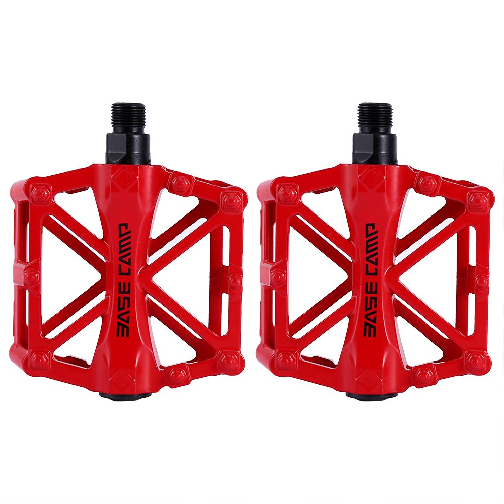 Bike Bicycle Alloy Pedals MTB Road Bike Bicycle BMX Ultralight Race, red