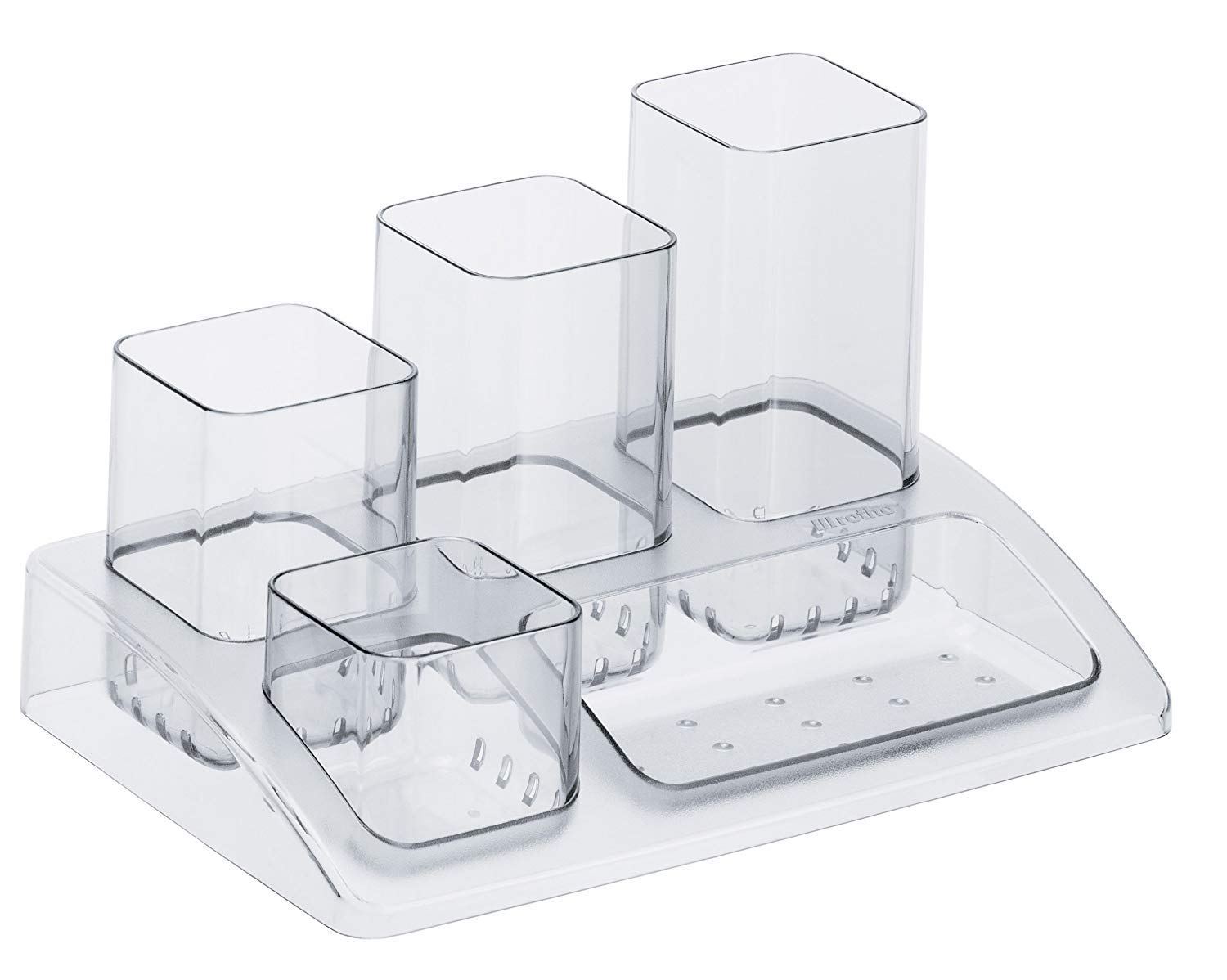 Rotho, Soho, Pen holder / pencil cup, Plastic (PP) BPA-free, transparent, 18,5 x 12,5 x 10,0 cm