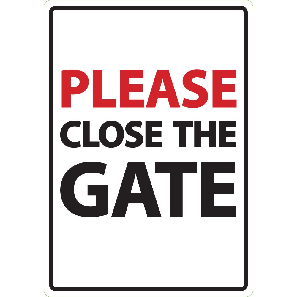 Magnet &amp; Steel Please Close The Gate A5 Sign: Amazon.co.uk: Garden ...