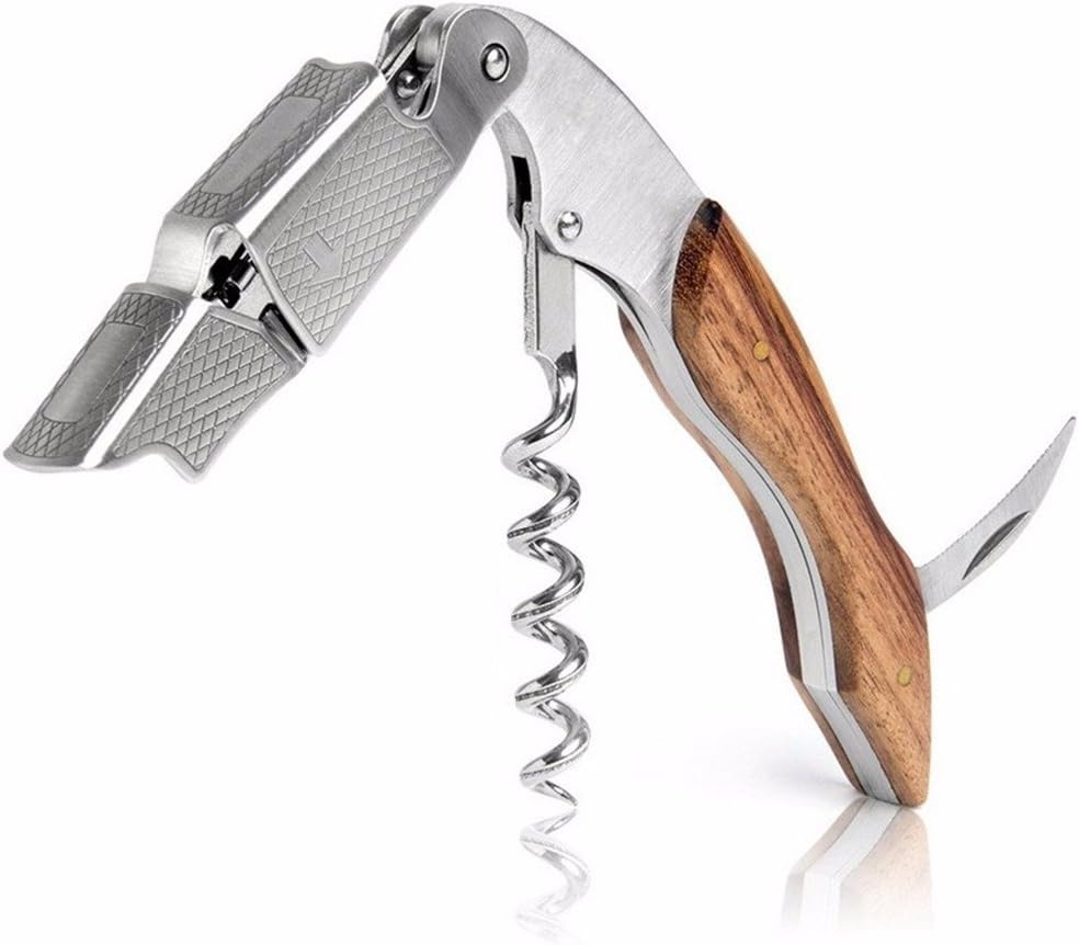 Professional Wine Opener for Sommeliers,Waiters and Bartenders,Heavy Duty Stainless Steel Waiters Corkscrew, Bottle Opener with Foil Cutter