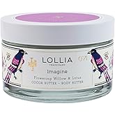 LOLLIA Imagine Body Butter, 5.5 oz. - Flowering Willow & Lotus Fragrance - Shea Butter & Cocoa Butter, Body Lotion for Women, Hydrating & Smooth Body Moisturizer